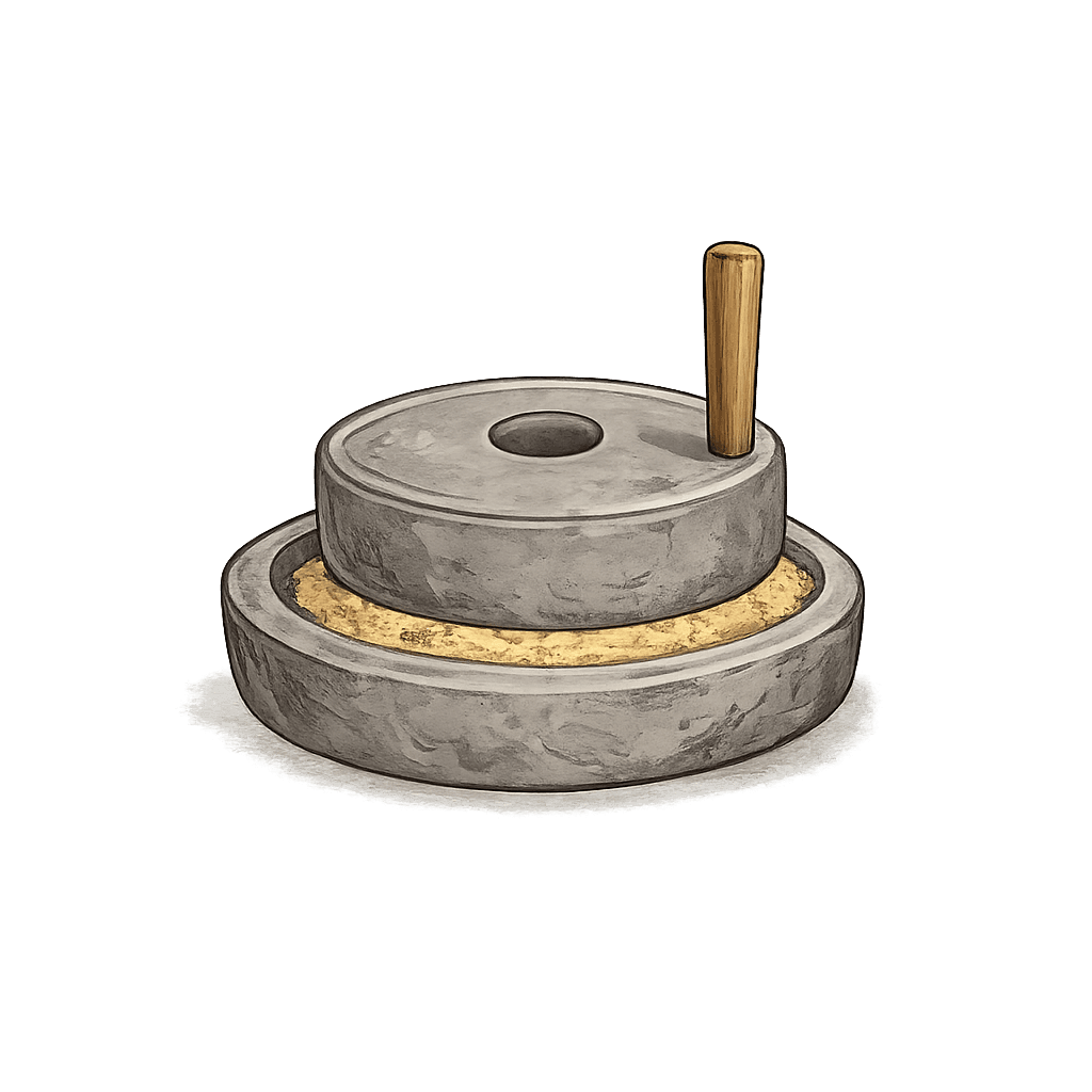 Traditional stone grinder
