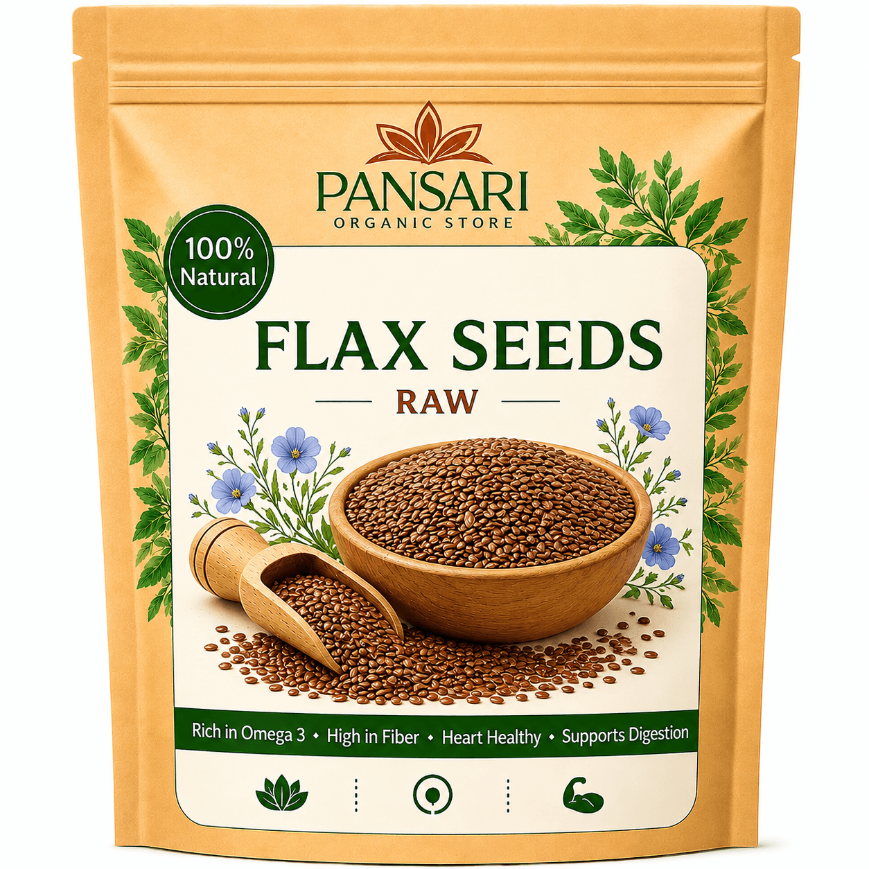 Premium Brown Flax Seeds Online Natural Whole Seeds